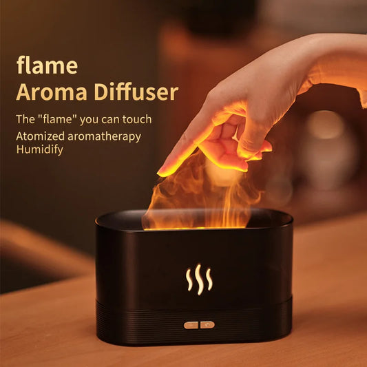 FlameMist: LED Aroma Diffuser & Cool Mist Humidifier